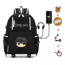 Mochila Usb Anime Death Note, Bolsas Escolares, Masculinas E