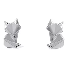 Boma Jewelry Aretes De Plata Esterlina Con Forma De Zorro