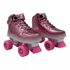 Patines 4 Ruedas Para Niños, Fuxion Toys, Metálicos Con Luz