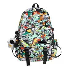 Mochila Escolar Antirrobo De Moda Plus Spaceman Adecuado Para Estudiantes De Secundaria Cuaderno De Viaje Capacidad 20-35l