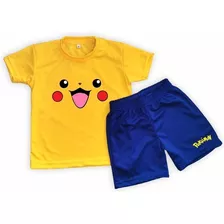 Conjunto Dryfit Niños/as Pikachu Remera + Short 