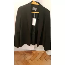 Saco/blazer Mujer Negro Oxford Marca Koxis Talle M Nuevo 