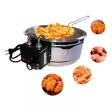 Fritadeira Elétrica Redonda Industrial Inox Profissional 5l