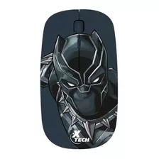 Mouse Inalámbrico Xtech Marvel Edición Pantera Negra Css Color Negro