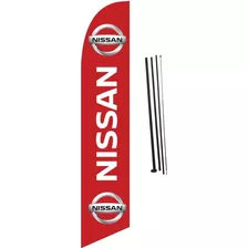 Bandera Publicitaria Nissan 4.2mts # 47 Con Mástil
