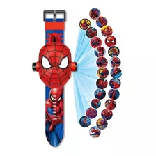 Reloj Infantil De Spiderman Digital Con Poyector Imágenes