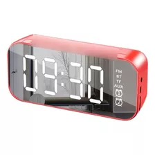 Radio Reloj Parlante + Bluetooth +parlante Radio Reloj Color Rojo 5v