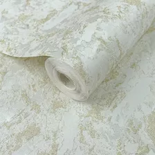 Papel De Parede Rolo Importado Moderno Dourado - Textura Em Alto Relevo - Rolo 9,5m X 53cm + Cola Grátis