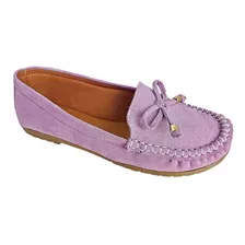 Sapatilha Mocassim Feminino Camurça Aloba Moda Pé Conforto