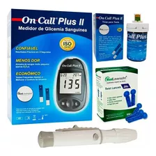 Kit Aparelho Medir Diabetes Glicose Glicemia On Call Plus 2