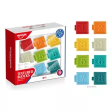 Cubo - Bloques Apilables Texturizados Montessori Bebé-niños