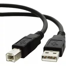 Cable Usb Para Impresoras A-b 2.0 3 Metros Hp Epson Samsung Color Negro