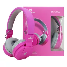 Fone De Ouvido Com Fio P2 Headphone Anti-ruído Confortável Cor Rosa