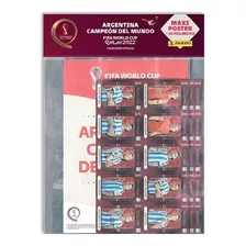 Maxi Póster Argentina Campeón Mundial Qatar Panini +30 Fig.