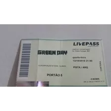 Green Day-raro Ingresso Antigo Show Porto Alegre 13/10/2010