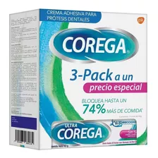 Crema Adhesiva Para Prótesis Ultra Corega 639943 3 Pzas Cst