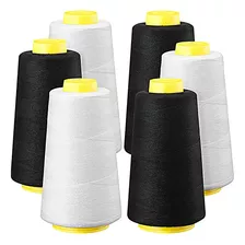 Hilo De Coser 2000 Yardas Pack 6 Unidades Blanco Negro 