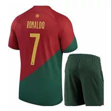 Conjunto Portugal Ronaldo Home Jersey 2022 Copa Mundial Cr7