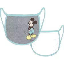 Mascara De Proteção Tecido Estampa Disney Mickey Infantil Cor Cinza