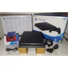Playstation 4 Slim 500gb Semi-novo Completo Controle Vermelh