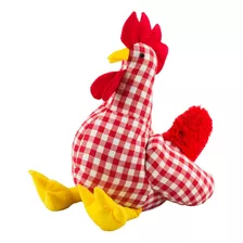 Galo Pano Quadriculado Vermelho 37cm - Pelúcia