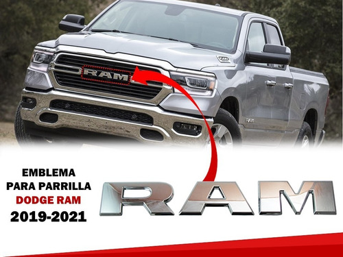 Emblema Letras Cromadas Para Parrilla Dodge Ram 2019-2021 Foto 3