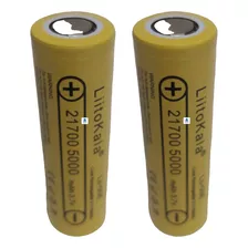 02 Baterias Liitokala 21700 5000 Mah 3,7v Lii-50e Cdr 30a