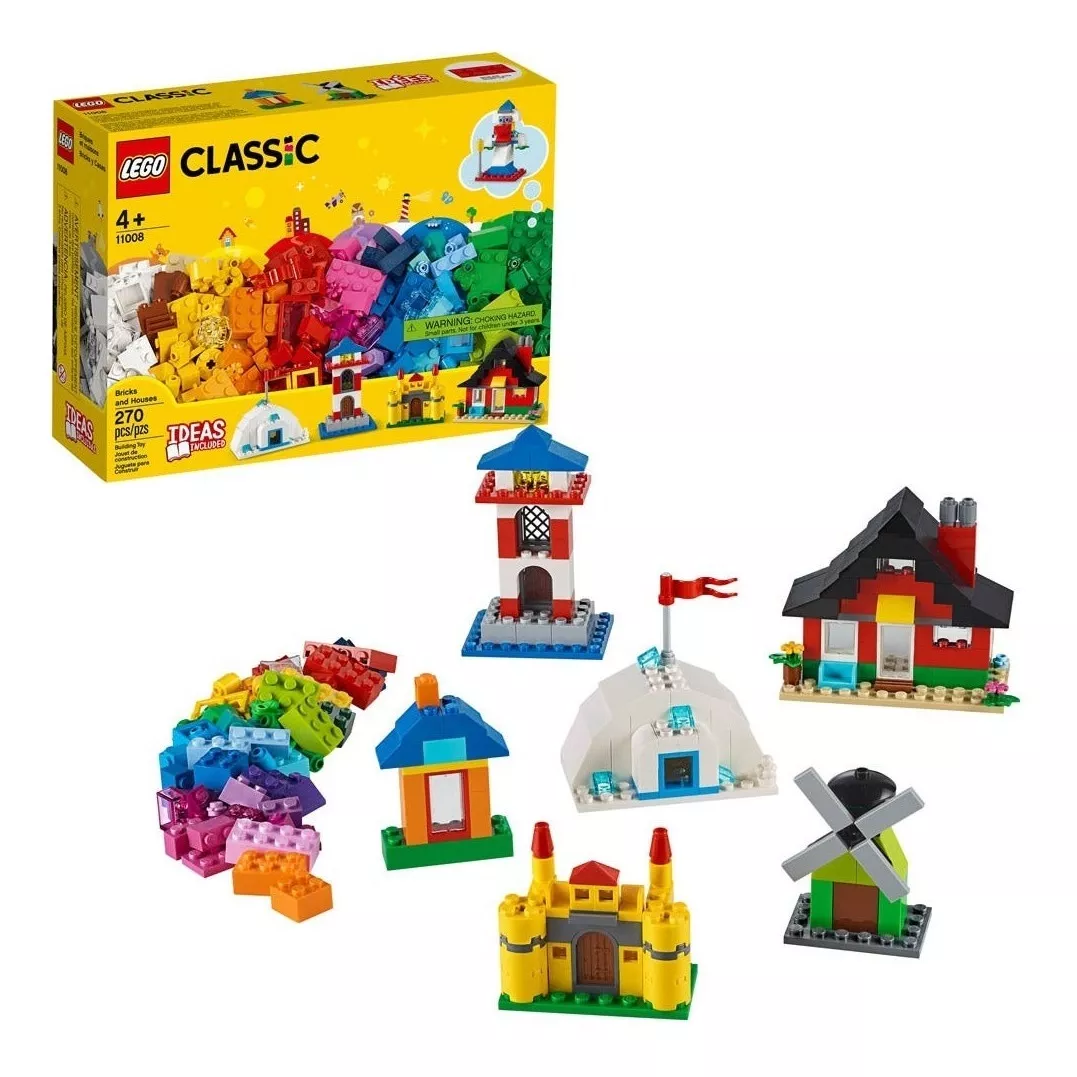 Set Construccion Lego Classic Ladrillos Y Casas 270 Pcs