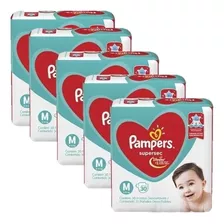 Kit 5 Pacotes Fraldas Pampers Descartável Infantil Atacado