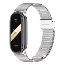 Correa Metal Silver Compatible Con Xiaomi Mi Band 8 + Screen