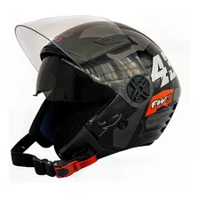 Capacete Para Moto Aberto Fw3 X Open Up 43 Com Oculos Fume