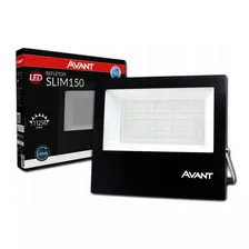 Refletor Led 150w Bivolt Branco Frio 6500k Avant Externo Cor Da Carcaça Preto Cor Da Luz Branco-frio 110v/220v