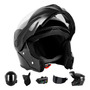 Casco Moto Certificado Abatible Sleek Deportivo Espejo Doble