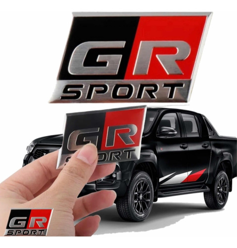 Emblema Gr Sport Toyota 3d Adhesivo Gazoo Lujo Hilux 2unidad Foto 7