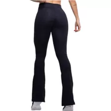 Calça Boca De Sino Legging Flare Bailarina Suplex Cós Alto