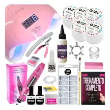 Kit Unha Gel Acrigel Cabine Lixa Kit Acrygel Fibra Manicure