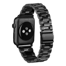 Correa De Acero Platinum Para Apple Watch Serie 9 41mm Negro