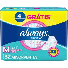 Absorvente Always Suave Com Abas Com 32 Absorventes