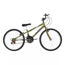 Bicicleta Aro 24 Ultra Bikes 18v Rebaixada Masculina Cor Verde Militar