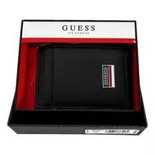 Carteira Masculina Guess Original Em Couro Logo Em Relevo