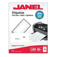 Etiquetas Blancas Janel J-5260 De 2.5x6.7 Cm 1 Paquete