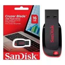 Pendrive Sandisk Cruzer Blade 16gb Usb 2.0 Sdcz50-016g-b35