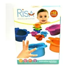 Animalitos Apilables Risa Para Bebes+12 Meses Color Multicoloes