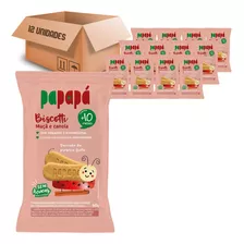 Kit C/ 12 Biscoito Infantil Papapá Maçã E Canela 60g Kit