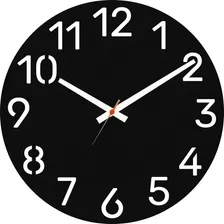 Relógio De Parede Preto Grande 40cm Sala Cozinha Hall Luxo