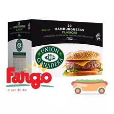 20 Hamburguesas Unión Ganadera 83grs + Fargo + Aderezo