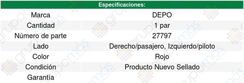 Par De Cuartos Depo Nissan Tsuru Iii 1992 1993 1994 1995 Foto 2