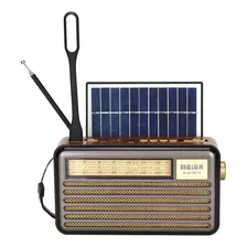 Parlante Bluetooth Radio Retro Fm Luz Led Recargable Solar