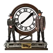 Figura Estatua Volver Al Futuro Marty Y Doc En Reloj, Deluxe