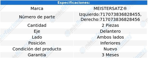 Par Horquillas Del Inf Slk320 V6 3.2l 01 Al 04 Metz Foto 2